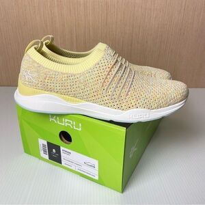 KURU Stride Knit Slip On Sneakers Sz 8 Yellowburst Confetti NWT